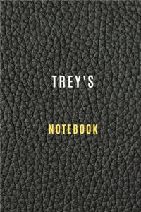 Trey's Notebook (6 x 9 - 105 Lined Pages) personalized journal notebook