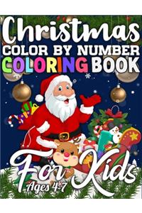 Christmas Color By Number Coloring Book for Kids Ages 4-7