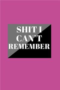 Shit I Can't Remember