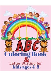 ABC Coloring Book and Latter Writing for kids ages 4-8