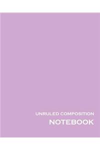 Unruled Composition Notebook
