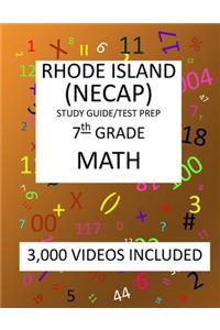 7th Grade RHODE ISLAND NECAP TEST, 2019 MATH, Test Prep