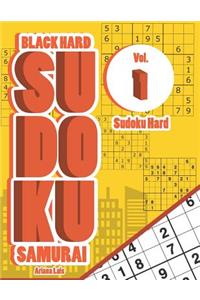 Black Hard Sudoku Samurai Vol.1