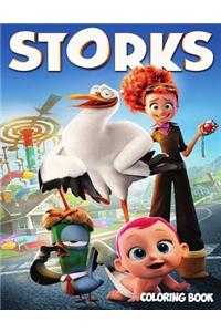 Storks Coloring Book: Coloring Book for Kids and Adults with Fun, Easy, and Relaxing Coloring Pages