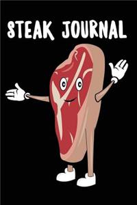 Steak Journal: 120 Pages 6 X 9 Inches Journal - Blank Cookbook for Foodies, Chefs and Cooks