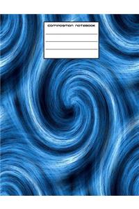 Blue Swirls Wide Rule Composition Notebook