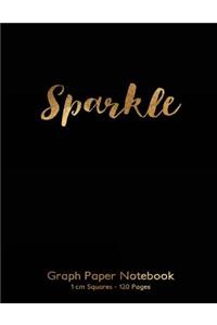 Sparkle Graph Paper Notebook 1 cm squares 120 pages