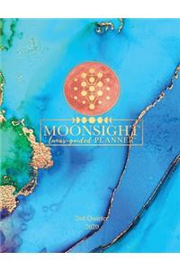 Moonsight 90-Day Moon Phase Daily Guide - 2nd Quarter 2020 (Electric Blue)
