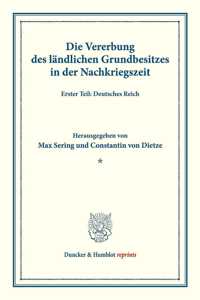 Die Vererbung Des Landlichen Grundbesitzes in Der Nachkriegszeit