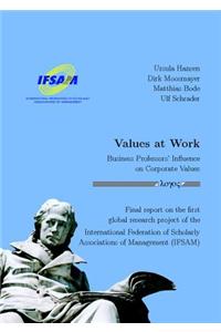 Values at Work -- Business Professors' Influence on Corporate Values