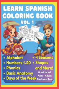 Learn Spanish Coloring Book