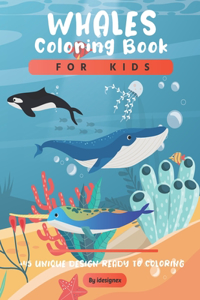 Whales Coloring Book For Kids