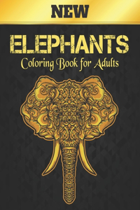 Elephants Coloring Book for Adults New