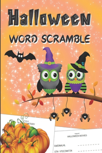 Halloween Word Scramble: Large print word scramble puzzle book for adults - solution inside.