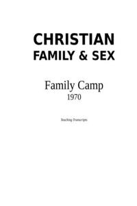 Christian Family & Sex