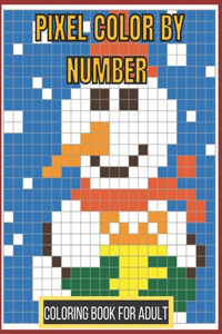 Pixel Color By Number Coloring Book For Adult