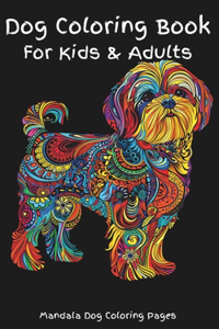 Dog Coloring Book For Kids & Adults