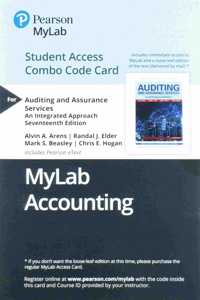 Mylab Acccouting with Pearson Etext -- Combo Access Card -- For Auditing and Assurance Services
