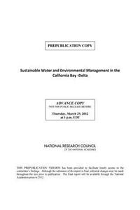 Sustainable Water and Environmental Management in the California Bay-Delta