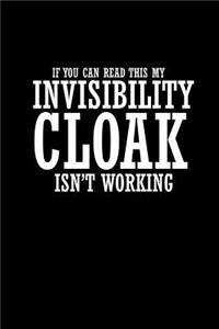 If you can read this my Invisibility cloak isn't working