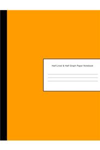 Half Lined & Half Graph Paper Notebook