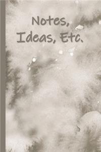 Notes, Ideas, Etc.: A Companion Notebook for The ADD ADHD Planner for Students 6x9 Gray Watercolor with Splotches