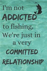 Fishing Addict Blank Lined Journal Notebook