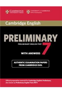 Cambridge English Preliminary 7 Student's Book with Answers