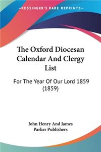 Oxford Diocesan Calendar And Clergy List