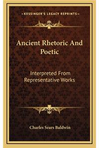 Ancient Rhetoric And Poetic