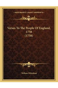 Verses to the People of England, 1758 (1758)