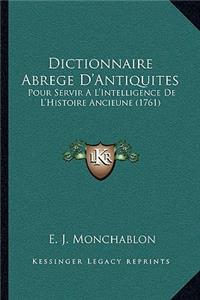 Dictionnaire Abrege D'Antiquites