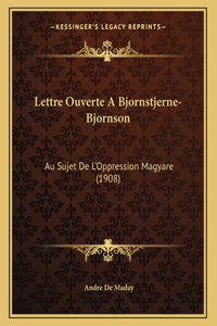 Lettre Ouverte a Bjornstjerne-Bjornson