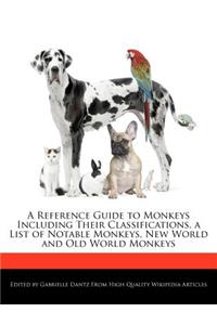 A Reference Guide to Monkeys Including Their Classifications, a List of Notable Monkeys, New World and Old World Monkeys