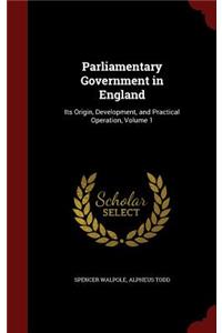 Parliamentary Government in England