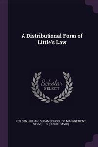 Distributional Form of Little's Law