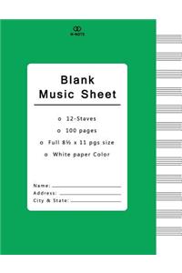 Blank Music Sheet