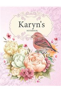 Karyn's Notebook: Premium Personalized Ruled Notebooks Journals for Women and Teen Girls