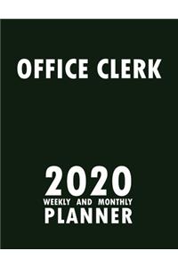 Office Clerk 2020 Weekly and Monthly Planner