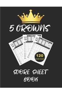 5 Crowns Score Sheet Book