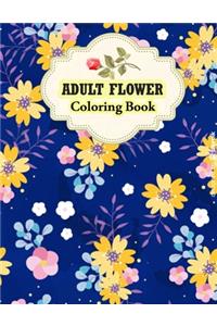 Adult Flower Coloring Book