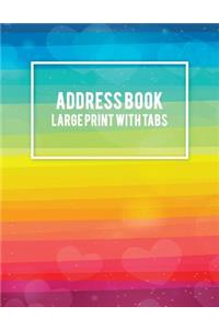 Address Book Large Print with Tabs