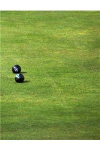 Lawn Bowls Notebook Large Size 8.5 x 11 Ruled 150 Pages Softcover For Home Schoo