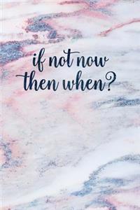If Not Now Then When?