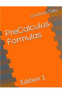 Precalculus Formulas: Volume 3 (Math & Physics Formulas)
