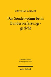 Das Sondervotum beim Bundesverfassungsgericht