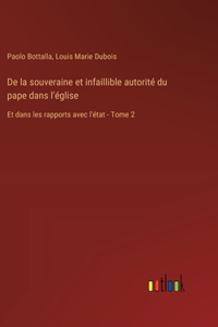 De la souveraine et infaillible autorité du pape dans l'église