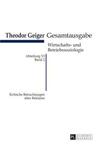 Kritische Betrachtungen ueber Reklame