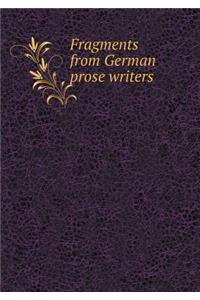Fragments from German prose writers