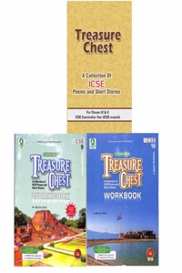 Evergreen Treasure Chest Workbook ICSE Class 9 and 10 vol 1+2 (A Collection Of ICSE Poems & Short Stories) With Free Textbook